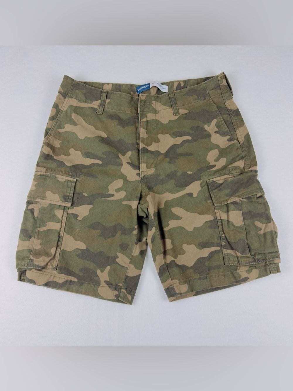 Old Navy Men's Camouflage Cargo Shorts - Olive/Tan Size: 34